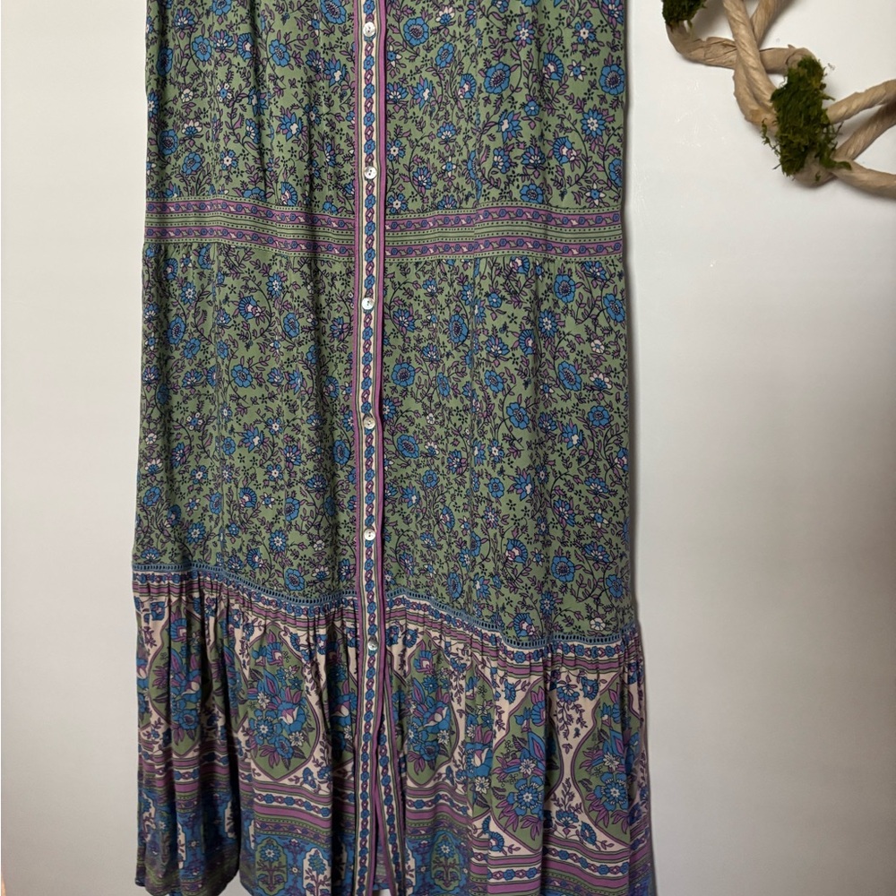 Spell Green Jasmine flutter sleeves midi - Picture 10 of 15